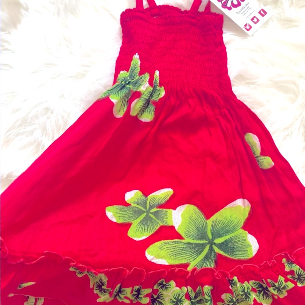 Caligirl Youth Plumeria Dress, Small - Picture 5 of 7